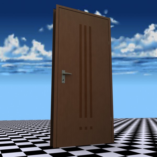 3d door set model - Modern Door Set 1 by line404